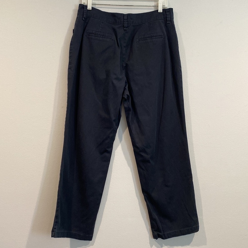 Lee Relaxed Fit At the Waist Navy Straight Leg Pants - Size 14 Petite - Picture 5 of 6